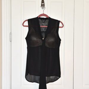 Sheer  black top size mediumn